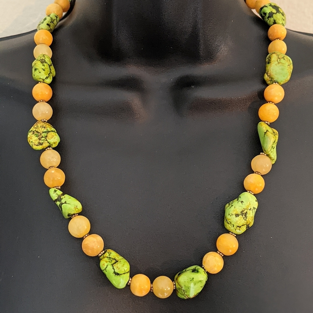 Lemon Lime Stone Necklace